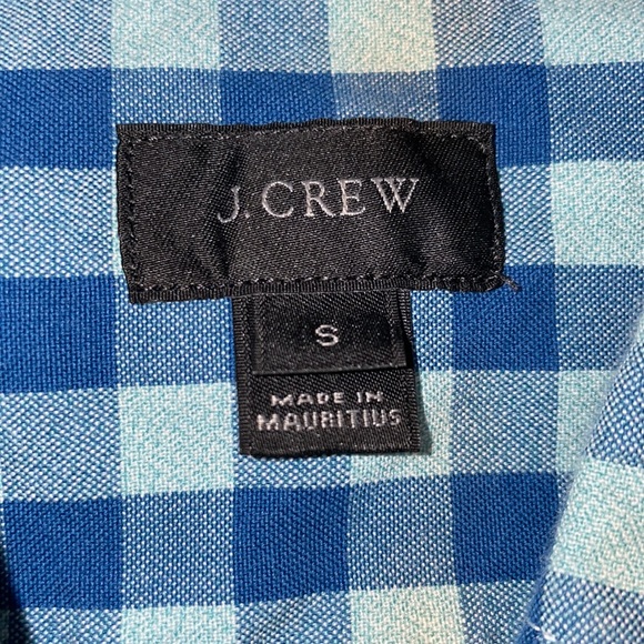 J Crew men’s blue checkered button down shirt - Picture 3 of 4
